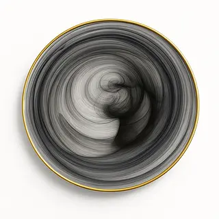 Plato Decorativo Grafito 107